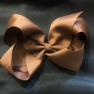 Coffee Brown 6" Boutique Bow  -kids-  4B2056  Handmade NWT Boutique
